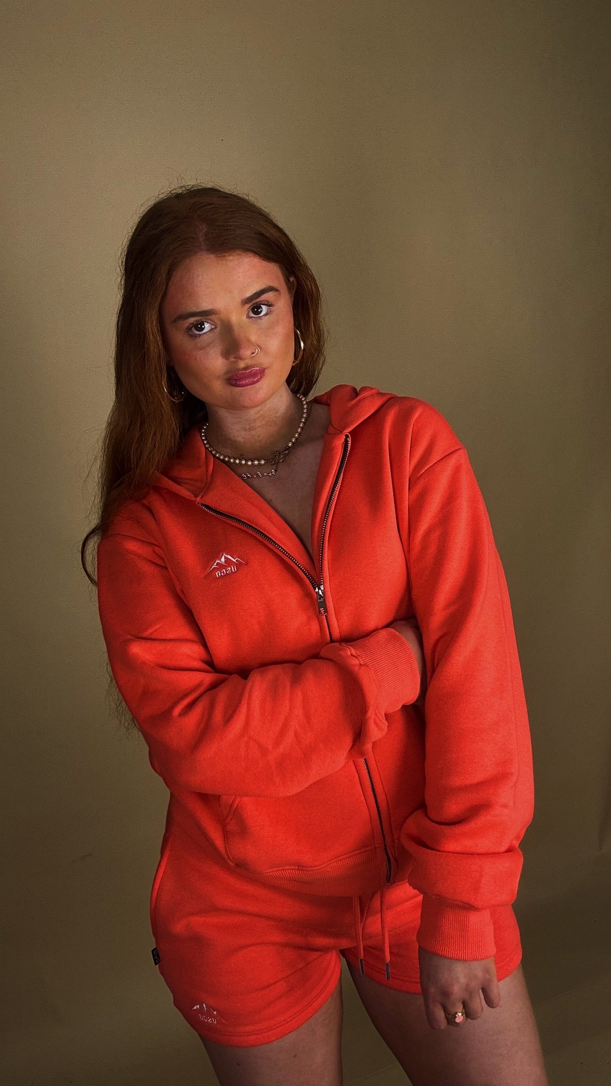 Baywatch Red shorts Pamela set 80% cotton fleece line.