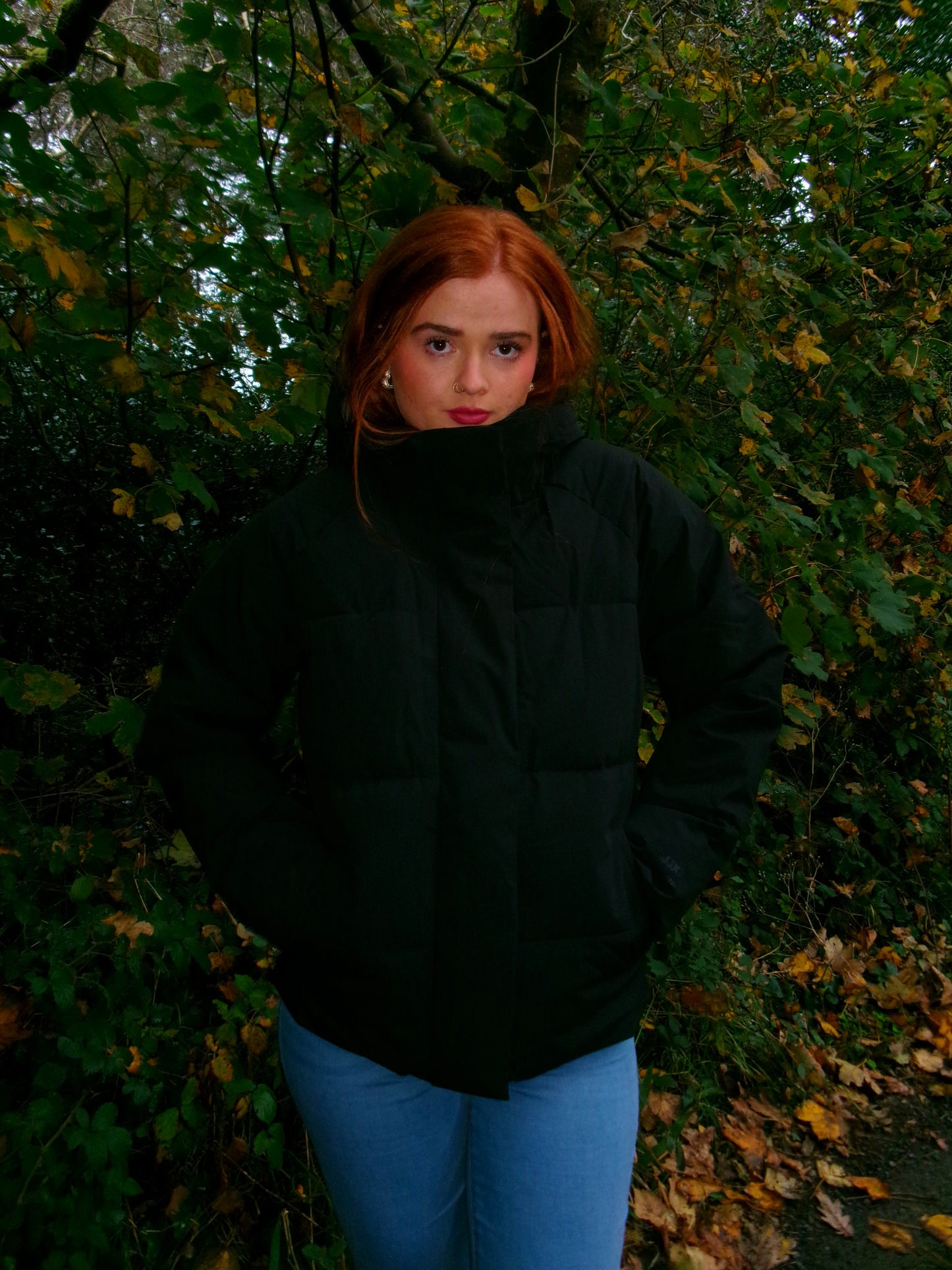 Jade Jet Black Puffer Jacket