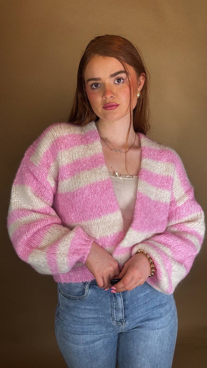 Heather Balloon Sleeve cardigan