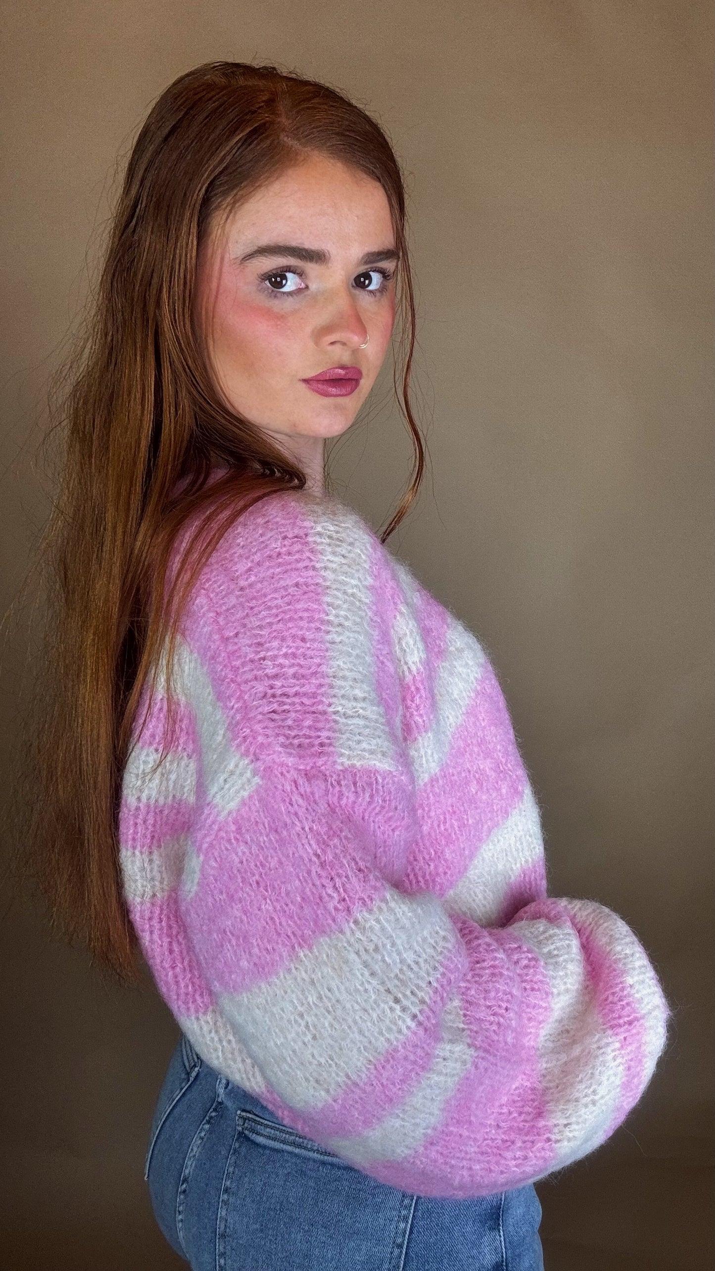 Heather Balloon Sleeve cardigan