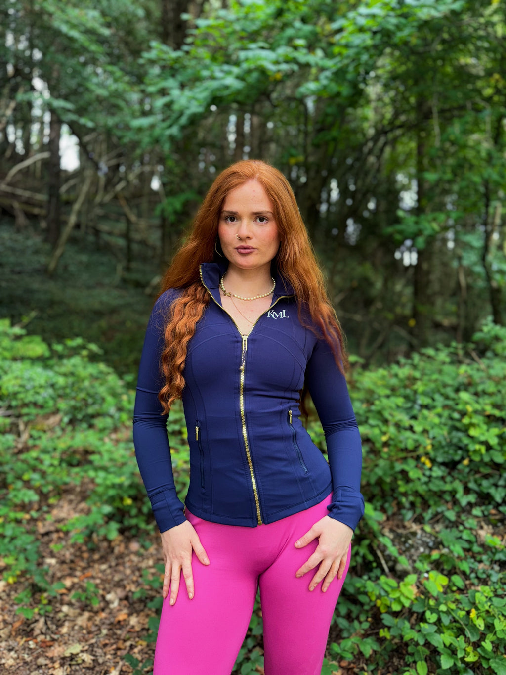 Navy sculpt jacket