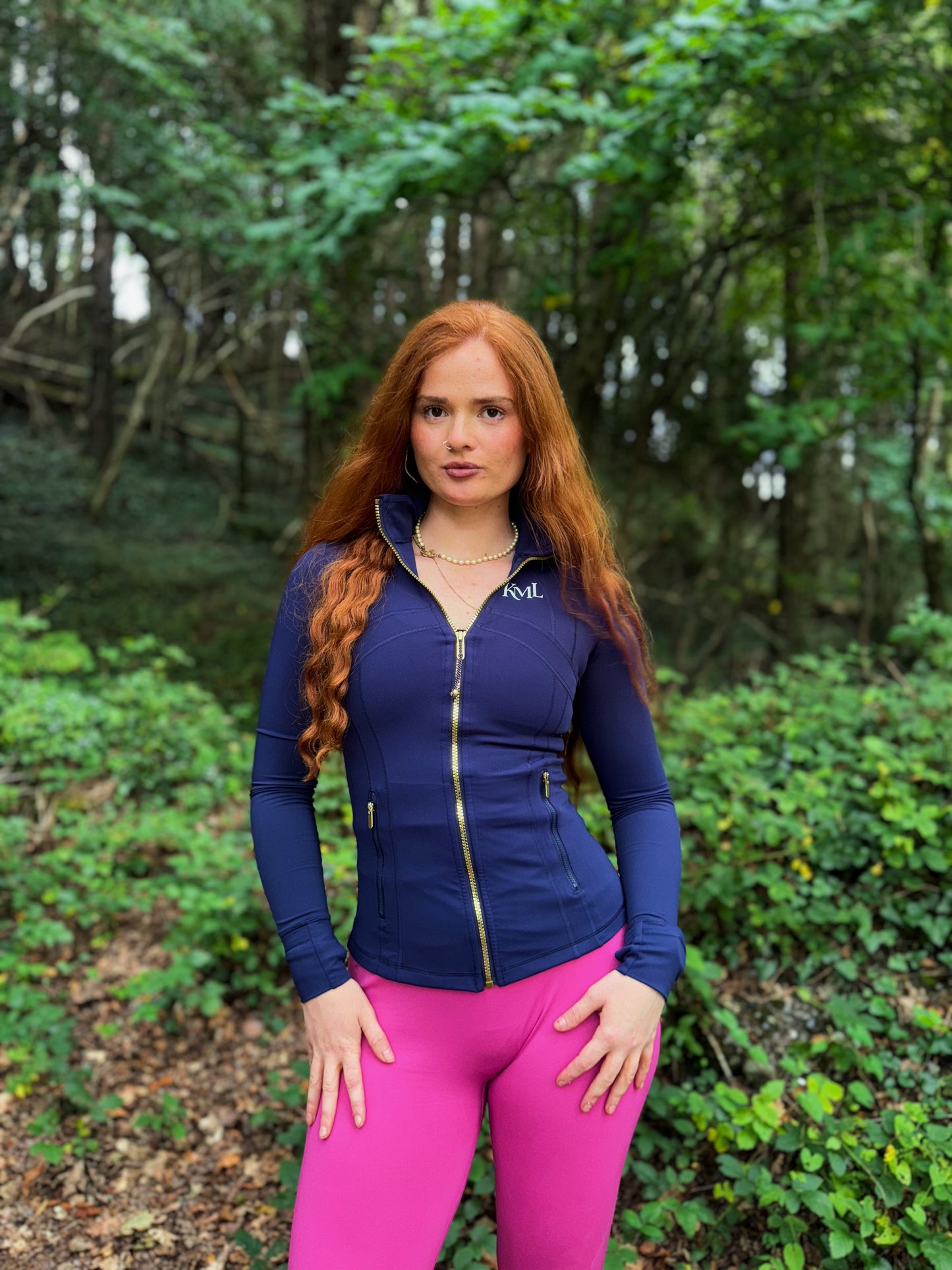 Navy sculpt jacket