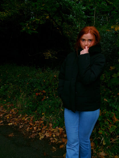 Jade Jet Black Puffer Jacket