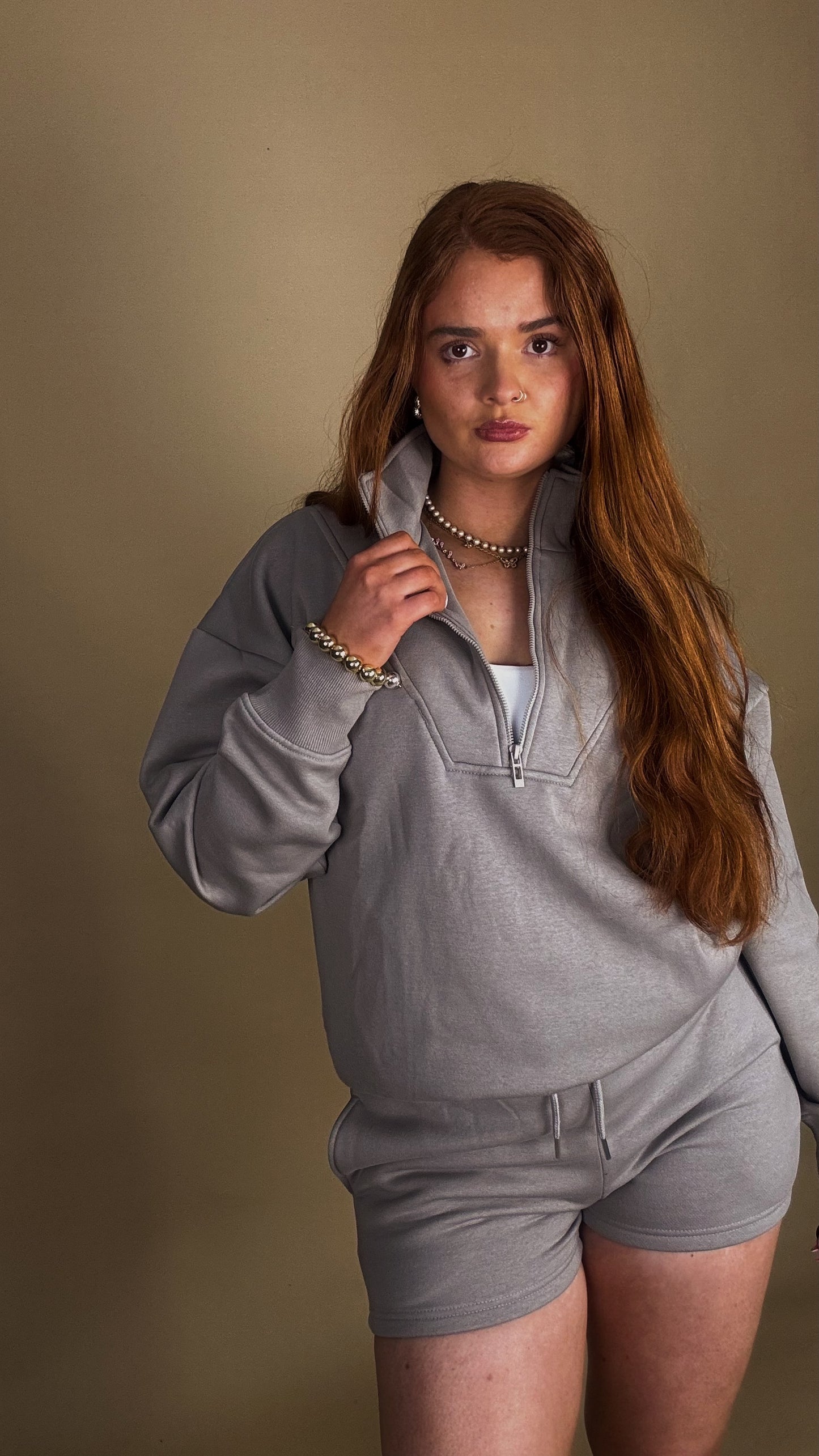Carley 80% cotton fleece short set