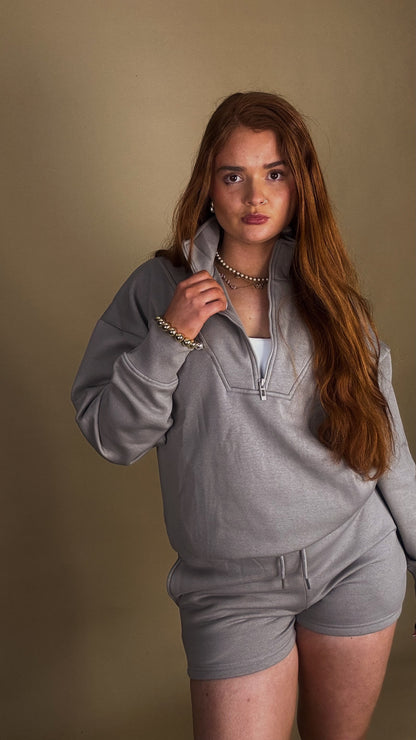 Carley 80% cotton fleece short set
