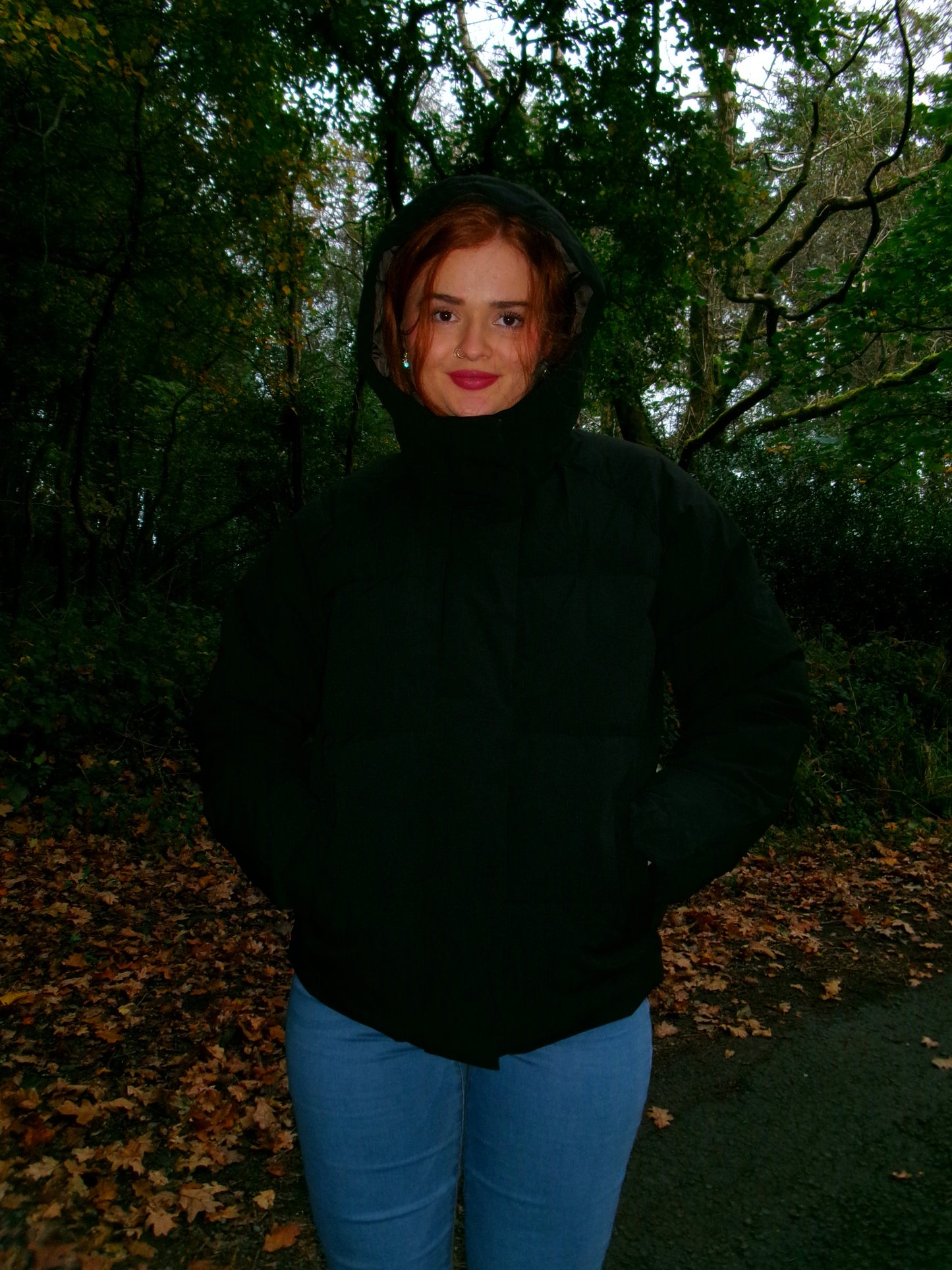 Jade Jet Black Puffer Jacket