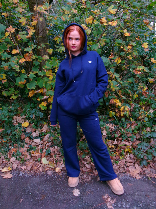 Niamh Navy 80% cotton fleece line set