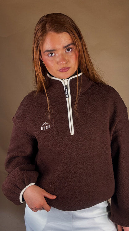 Monica Balloon Sleeve fleece (pockets + drawstring)