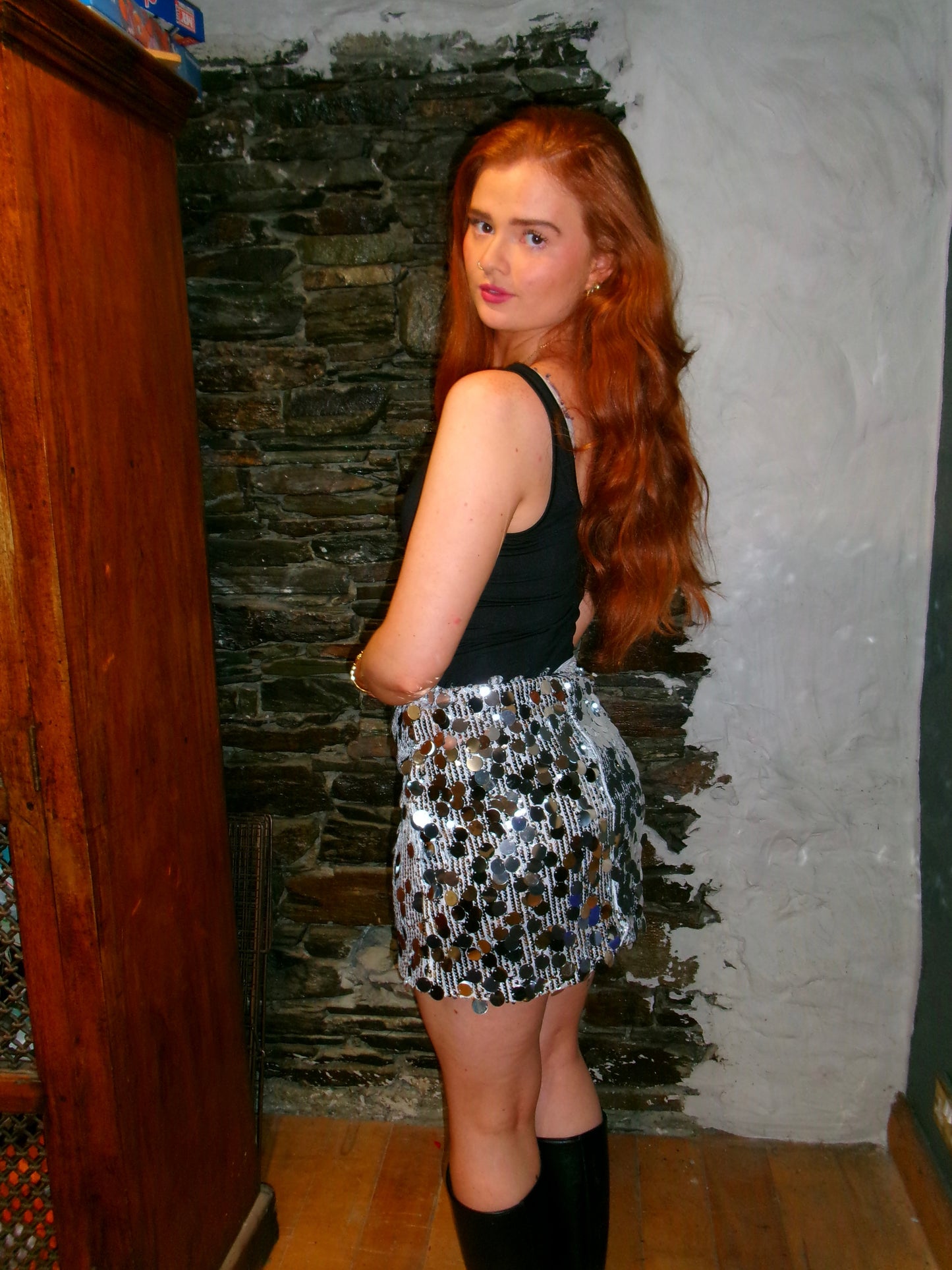 Sarah Stretchy Sequin Skirt