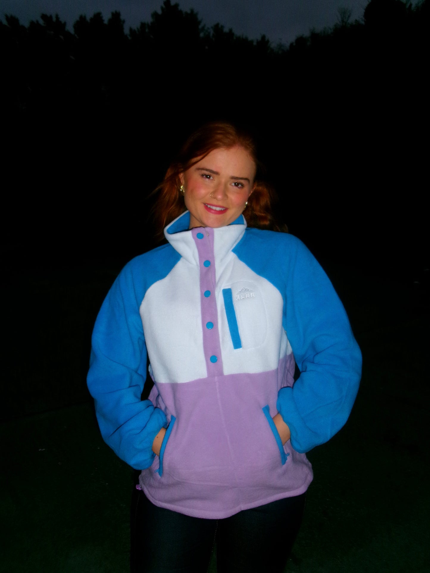 Bethany Ultra Soft fleece! X3 zip pockets & draw string!