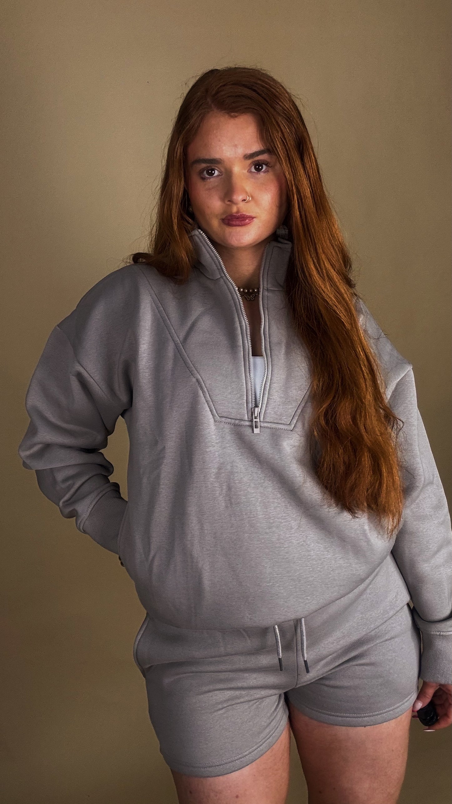 Carley 80% cotton fleece short set