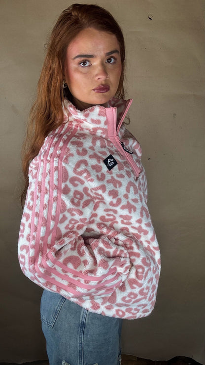 Payton Pink Leopard print zip up