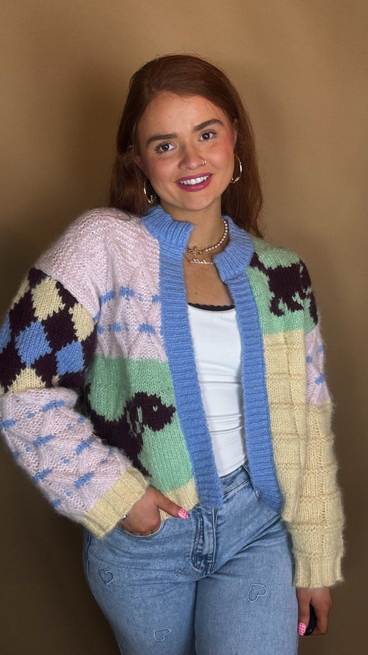 Hattie Exclusive Dachshund Thick Knit Cardigan