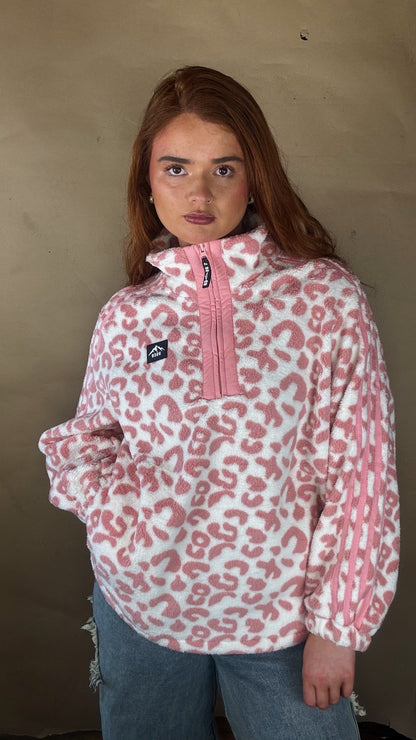 Payton Pink Leopard print zip up