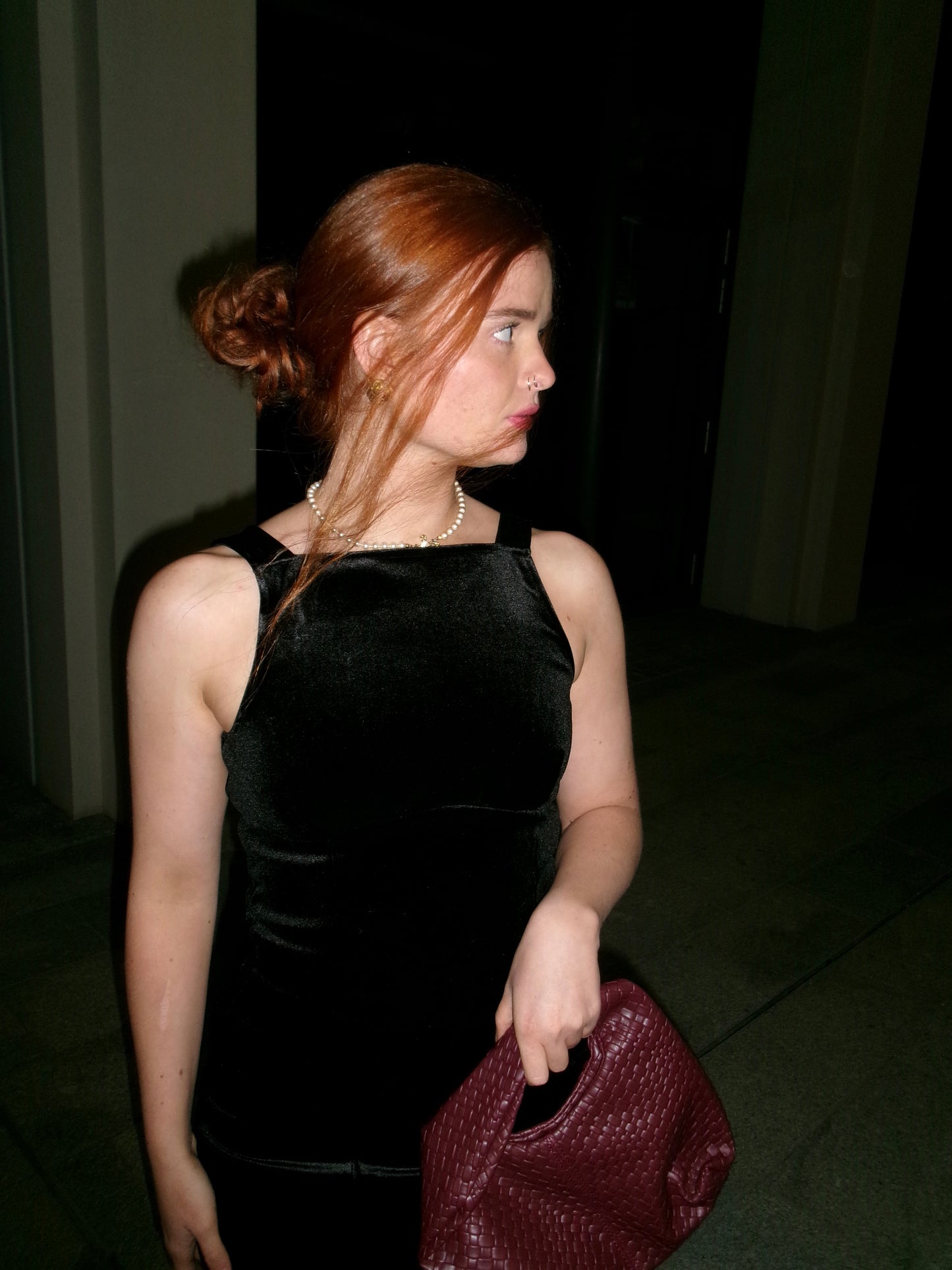 Bobbi Bow Super stretch crushed velvet dress