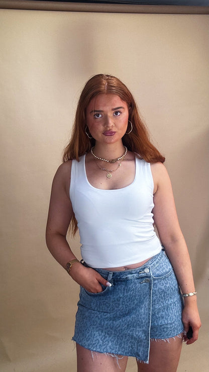 Niki Leopard skort stretch