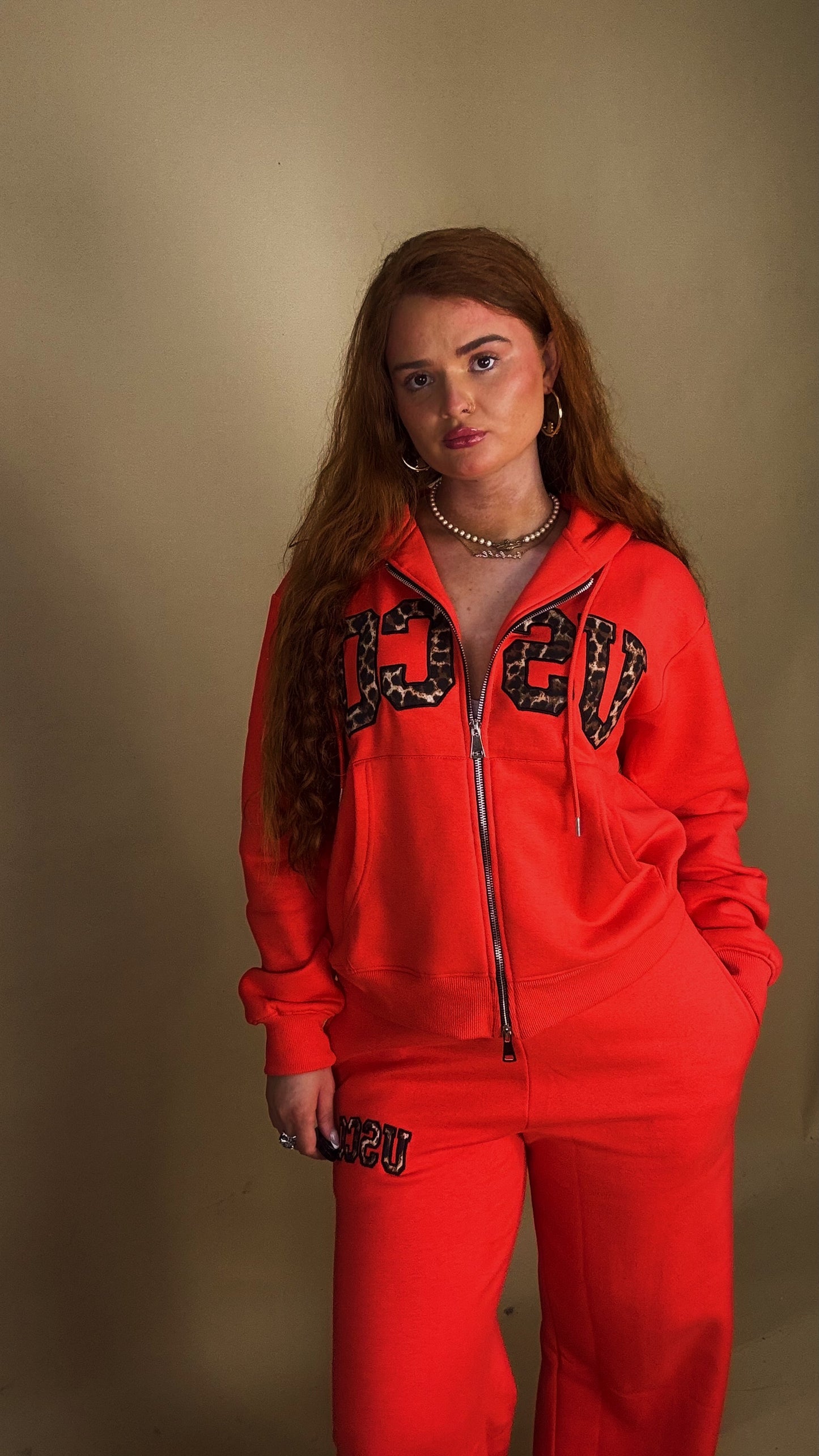 Baywatch Red set Bex 80% cotton fleece line set