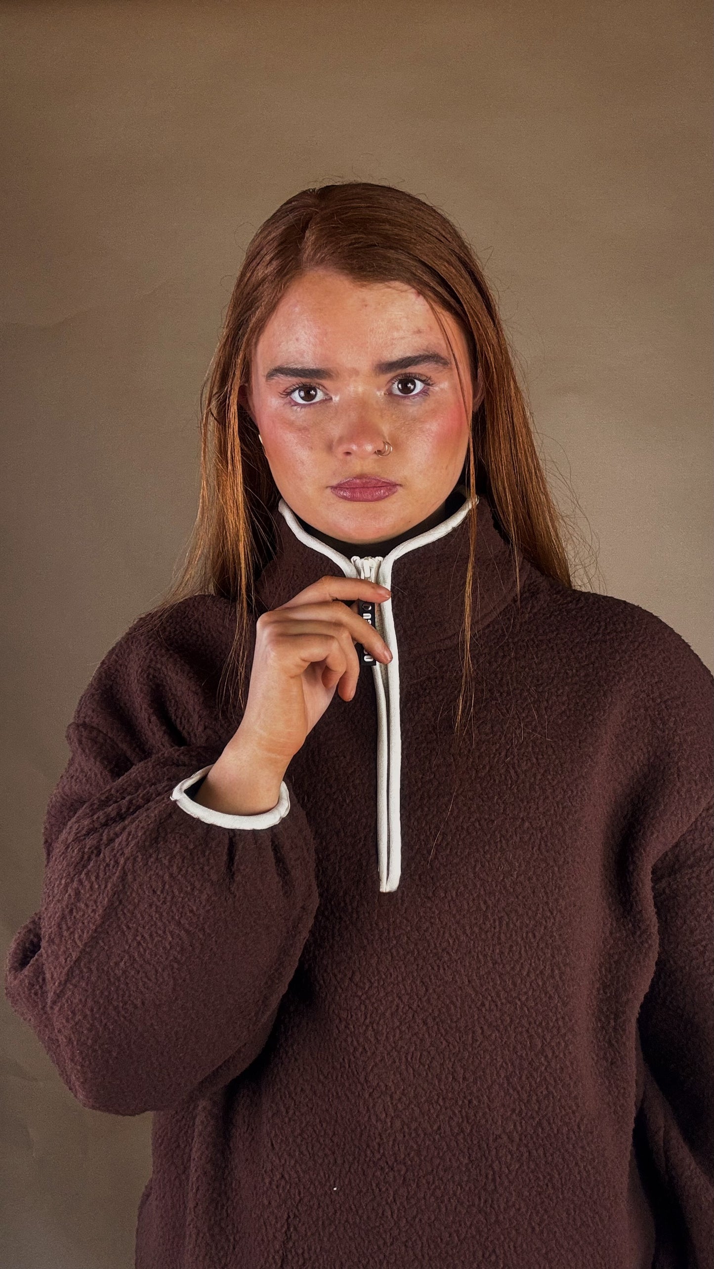 Monica Balloon Sleeve fleece (pockets + drawstring)