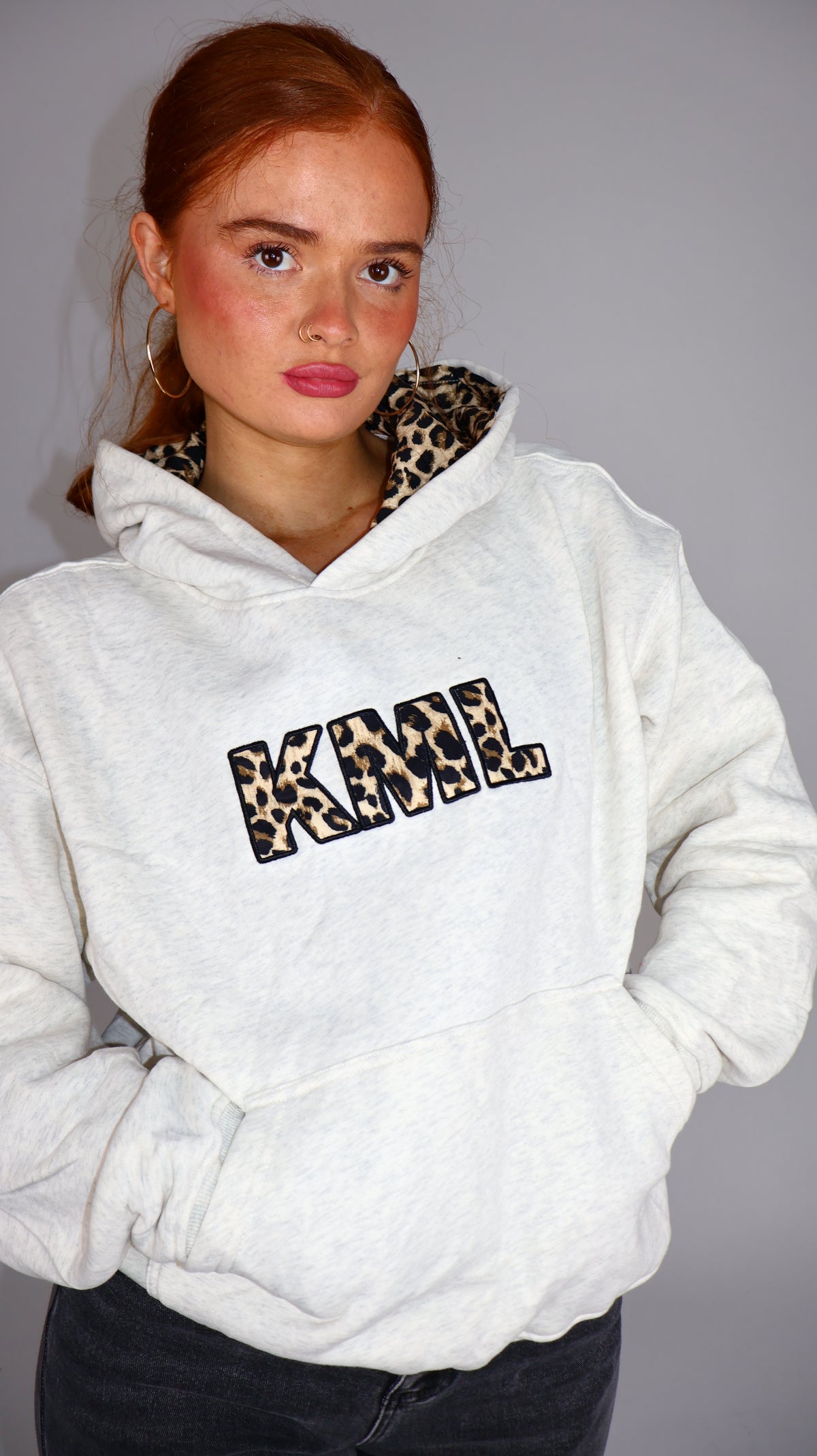 Fifi Fleece lined leopard hoodie