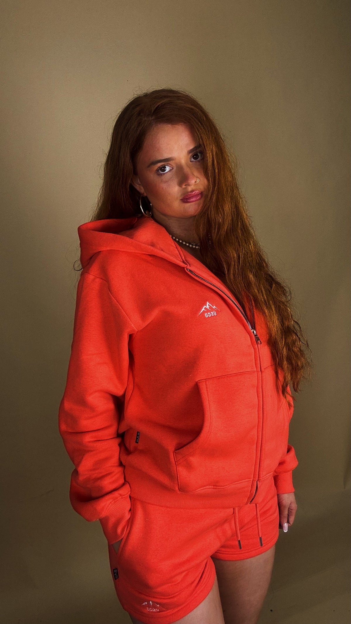 Baywatch Red shorts Pamela set 80% cotton fleece line.