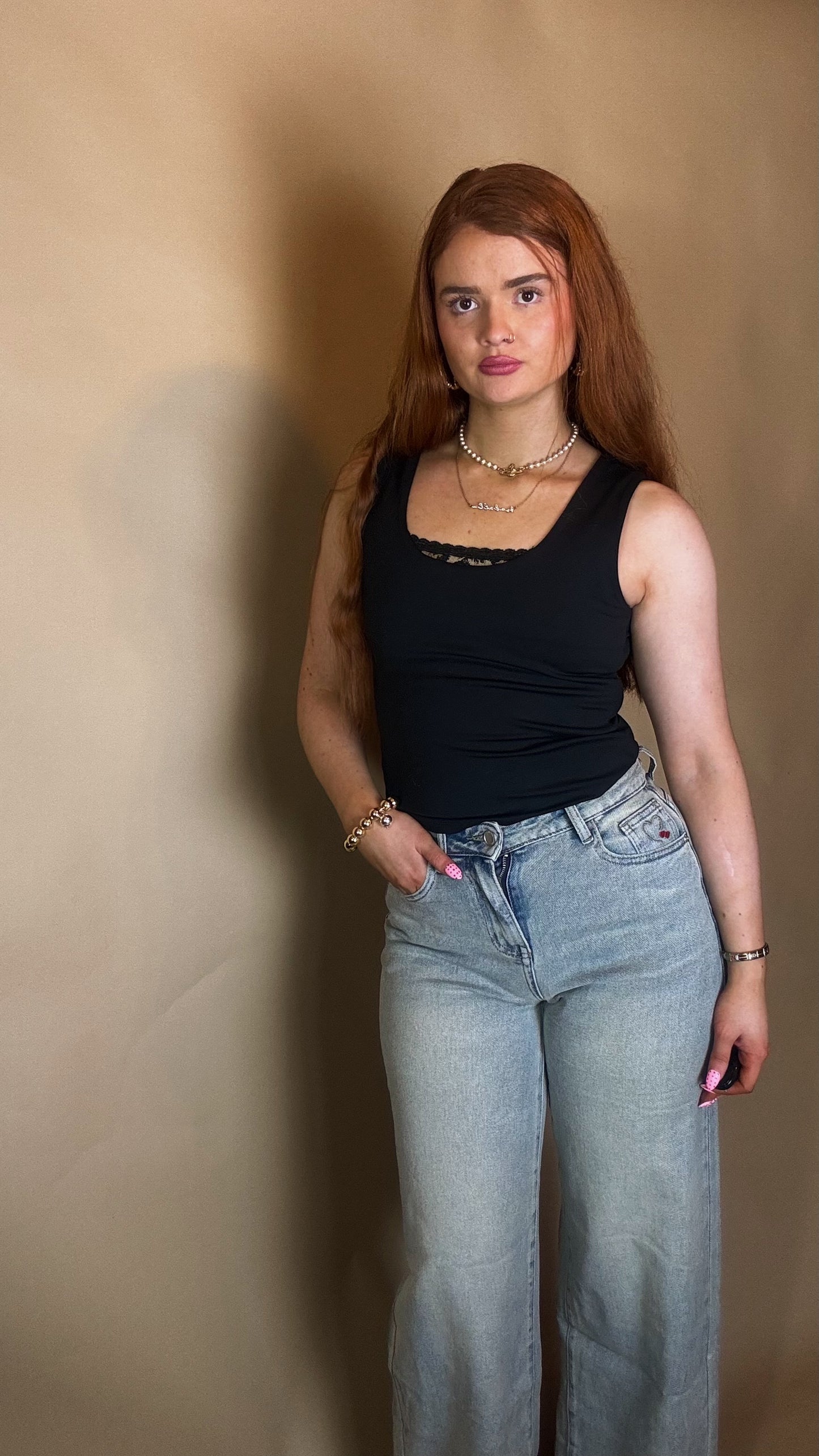 Matilda Heart Cherry Embroidered Jean