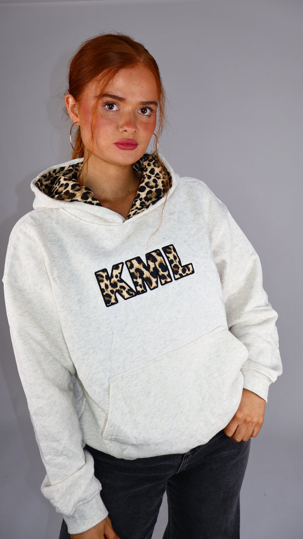 Fifi Fleece lined leopard hoodie