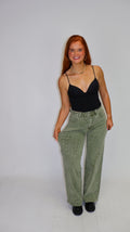 Kerry Khaki Leopard Stretchy Denim Jean