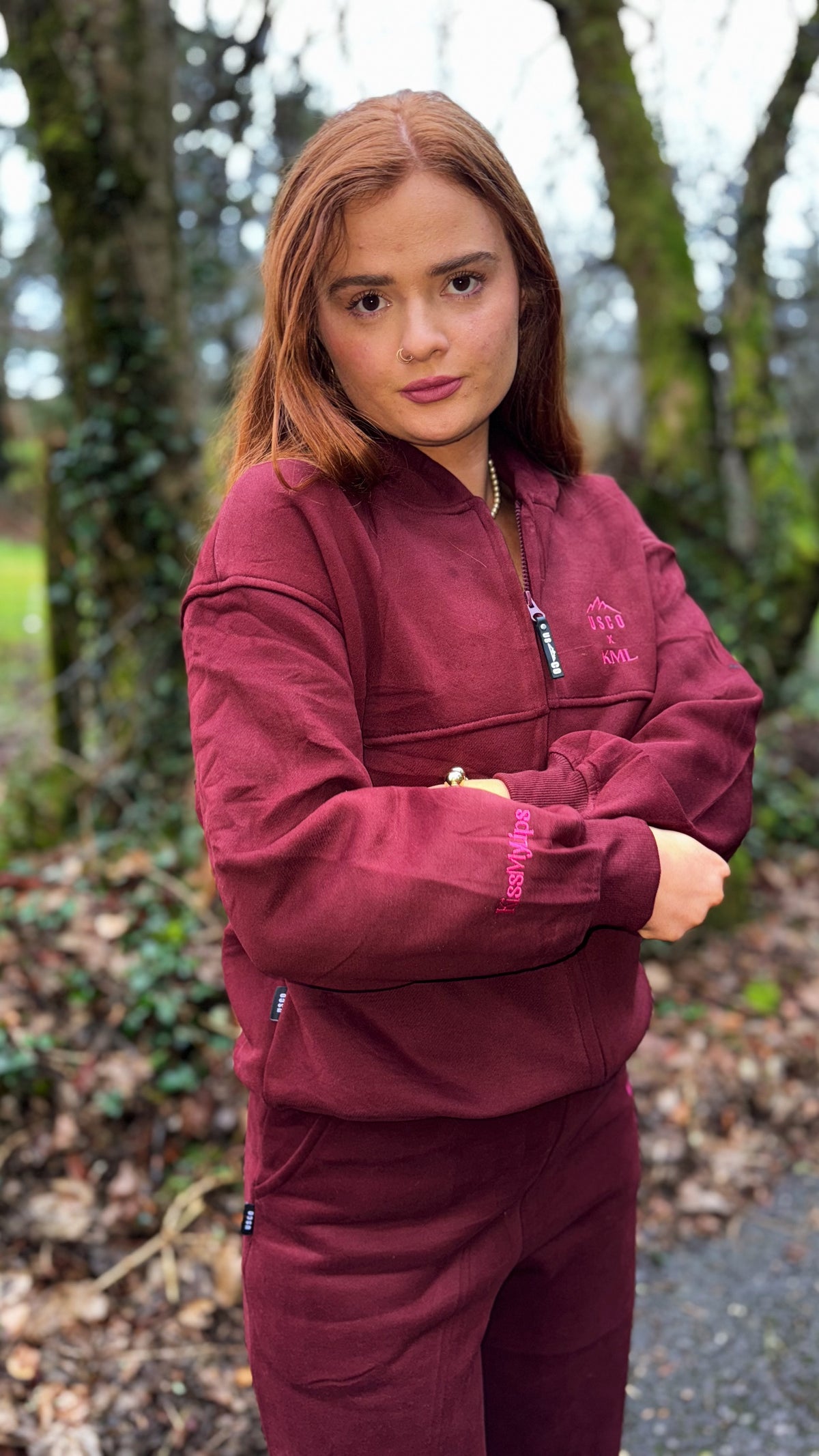Burgundy KML x USCO LIMITED EDITION Fleece line set *size down*