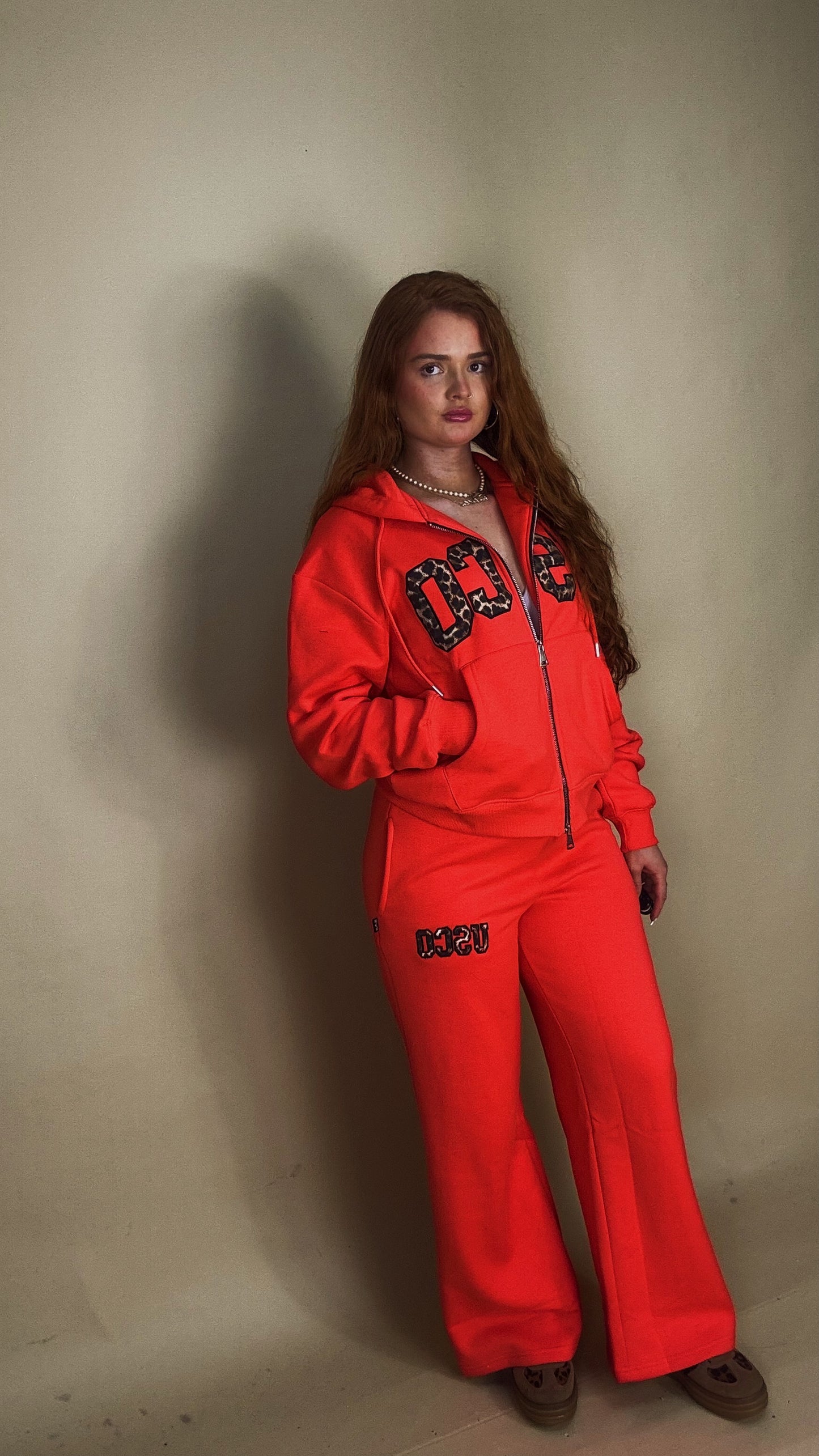 Baywatch Red set Bex 80% cotton fleece line set