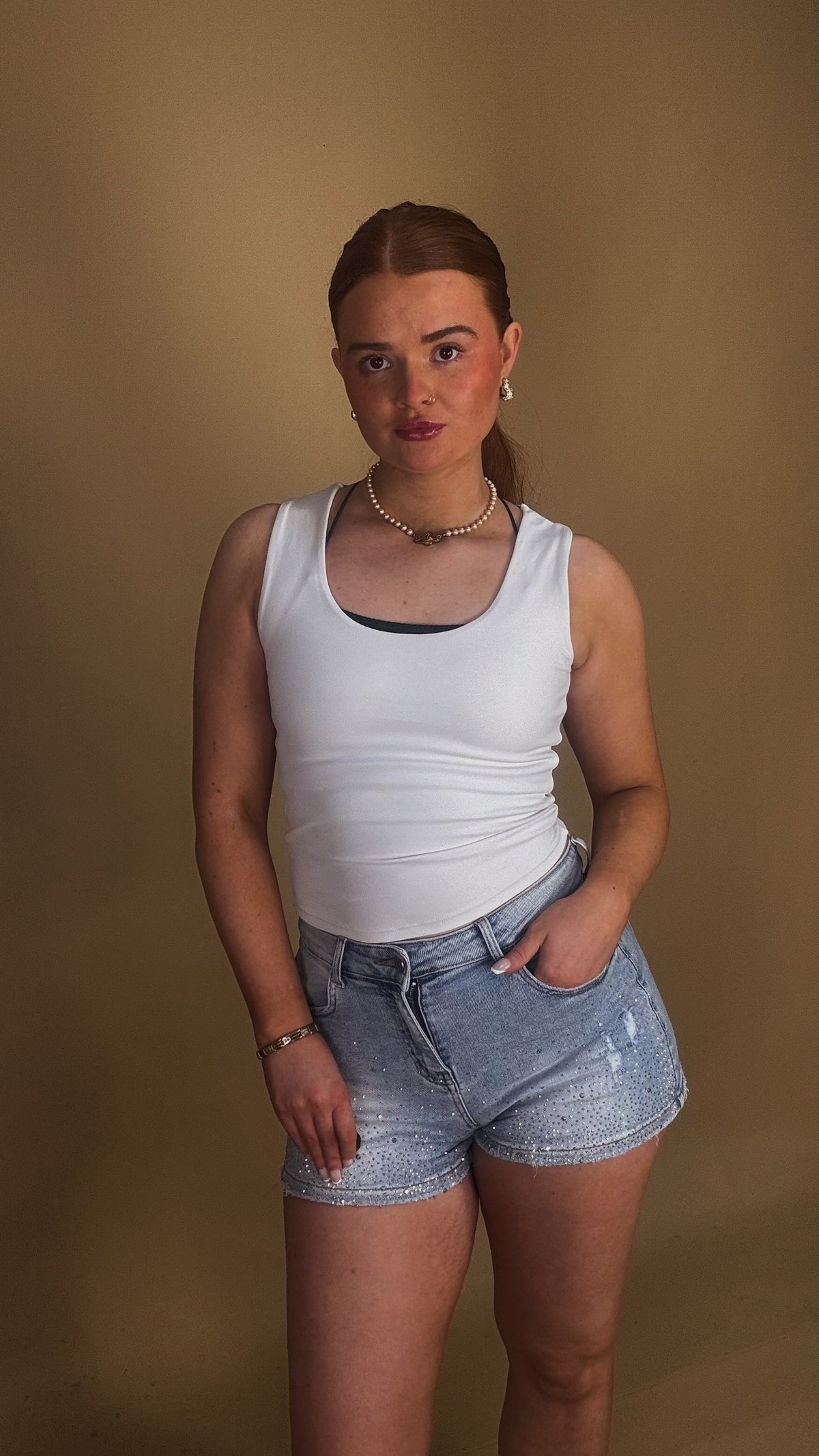 Alia super stretch shorts denim