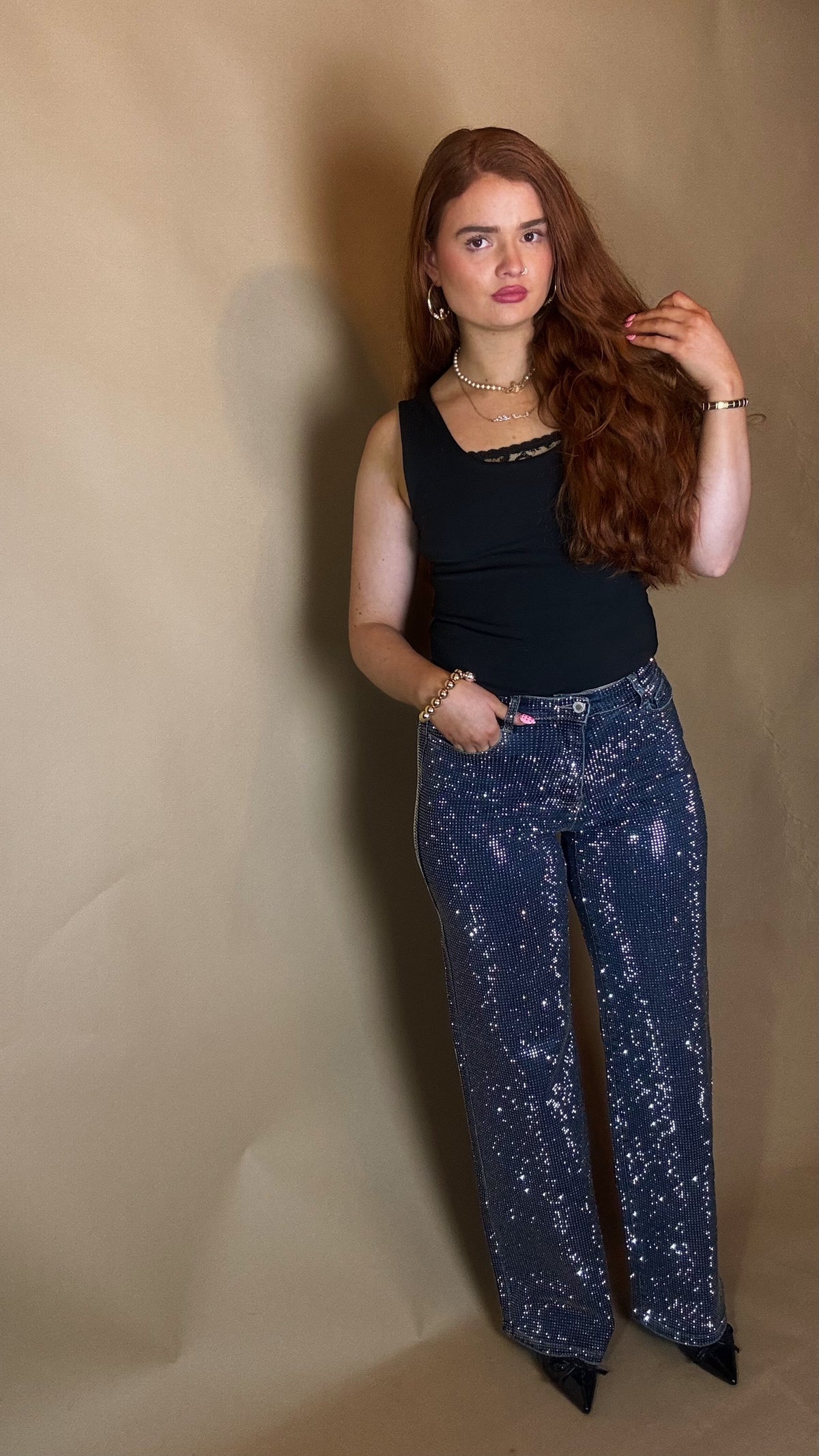 Winnie Diamonte EmbeddedSuper Stretch Jeans.