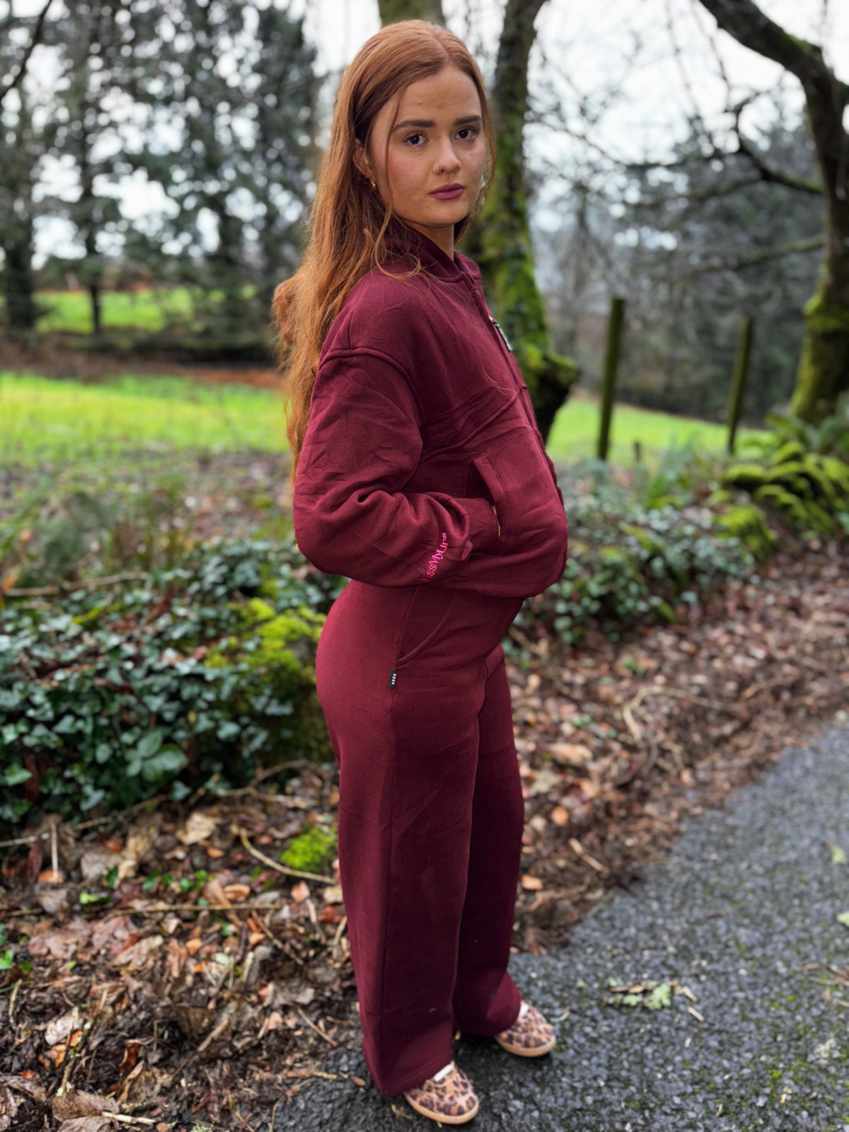 Burgundy KML x USCO LIMITED EDITION Fleece line set *size down*