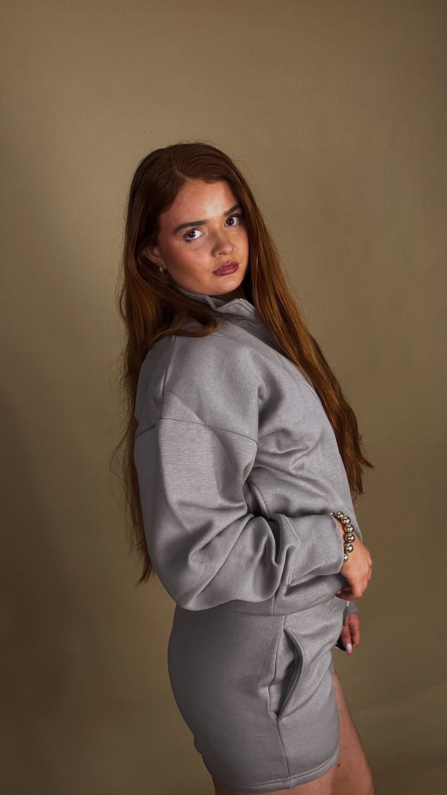 Carley 80% cotton fleece short set