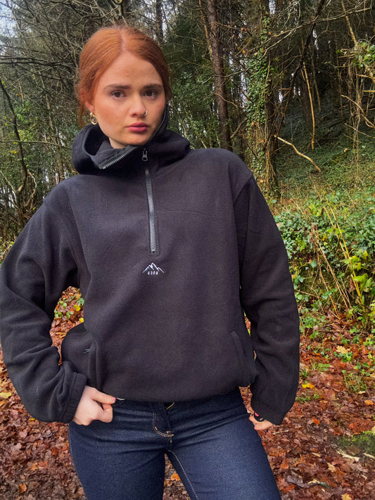 100% cotton Charlie unisex fleece limited edition with zipped pocket and hood