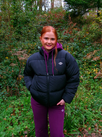 Jasmine Jet Black waterproof Ultra puffer *with pockets & draw string!!*