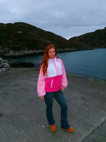 Lucy balloon sleeve 3 pocket & draw string fleece fleece limited edition *size down*