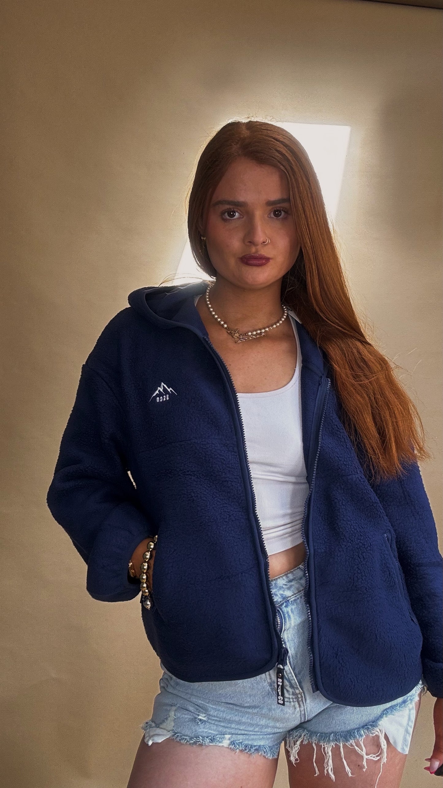 Zendaya fleece (zipped pockets + hood)