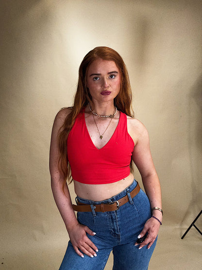 Emma Super stretchy denim jeans + the belt