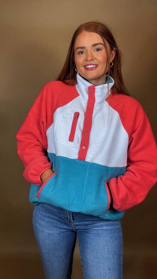 Maeve Balloon sleeve 3 pocket & draw string fleece fleece limited edition *size down*