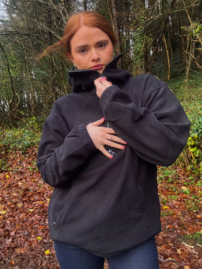 100% cotton Charlie unisex fleece limited edition with zipped pocket and hood