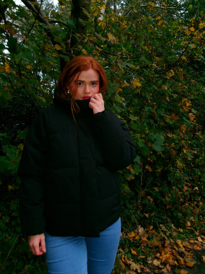 Jade Jet Black Puffer Jacket