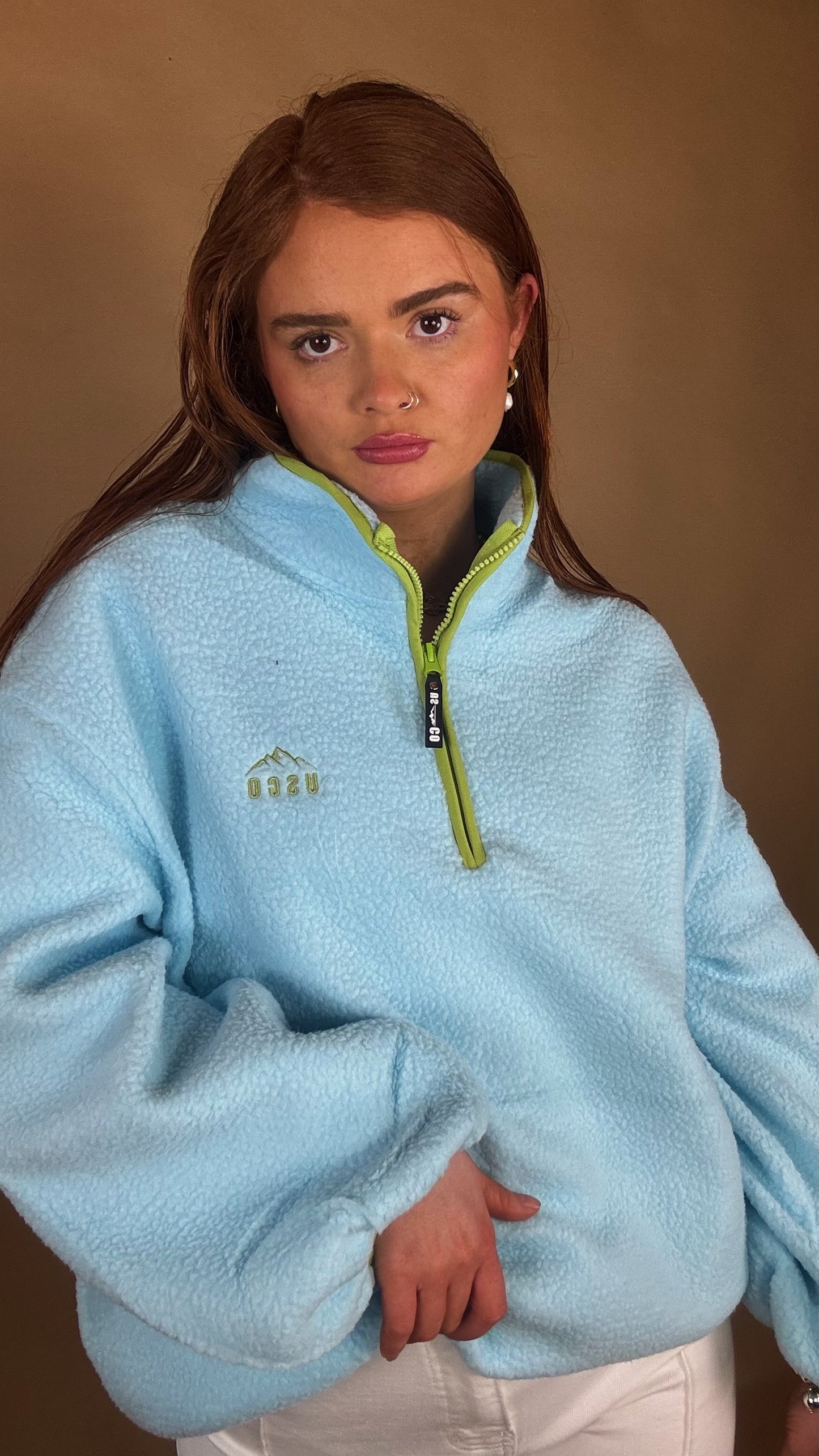 Niamh Balloon Sleeve fleece (pockets + drawstring)