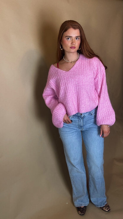 Mila Pink Diamonte patch Jean