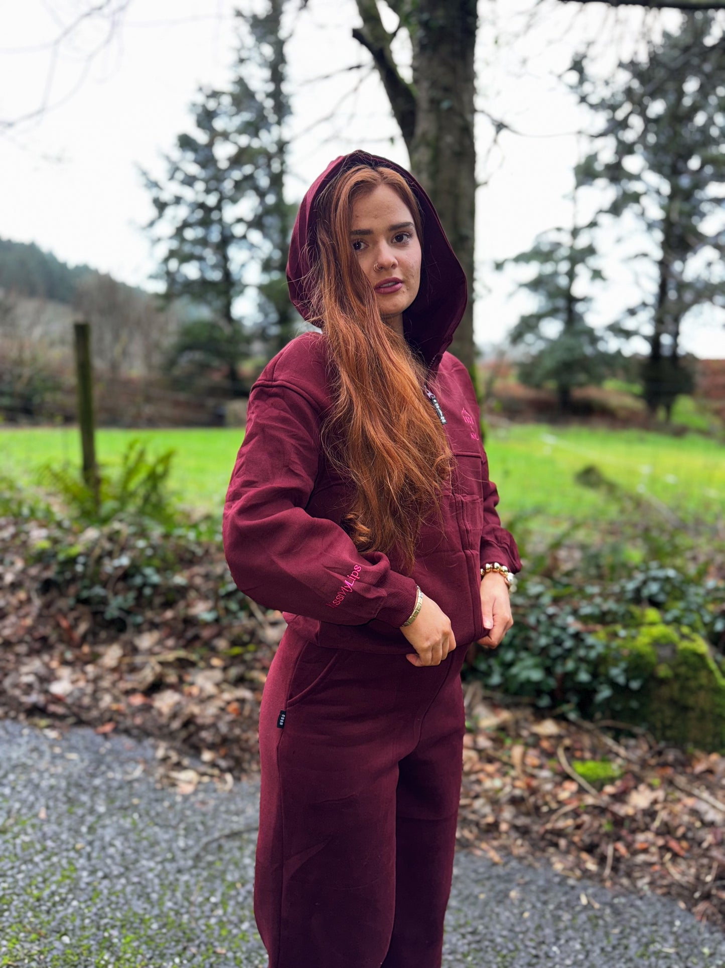 Burgundy KML x USCO LIMITED EDITION Fleece line set *size down*