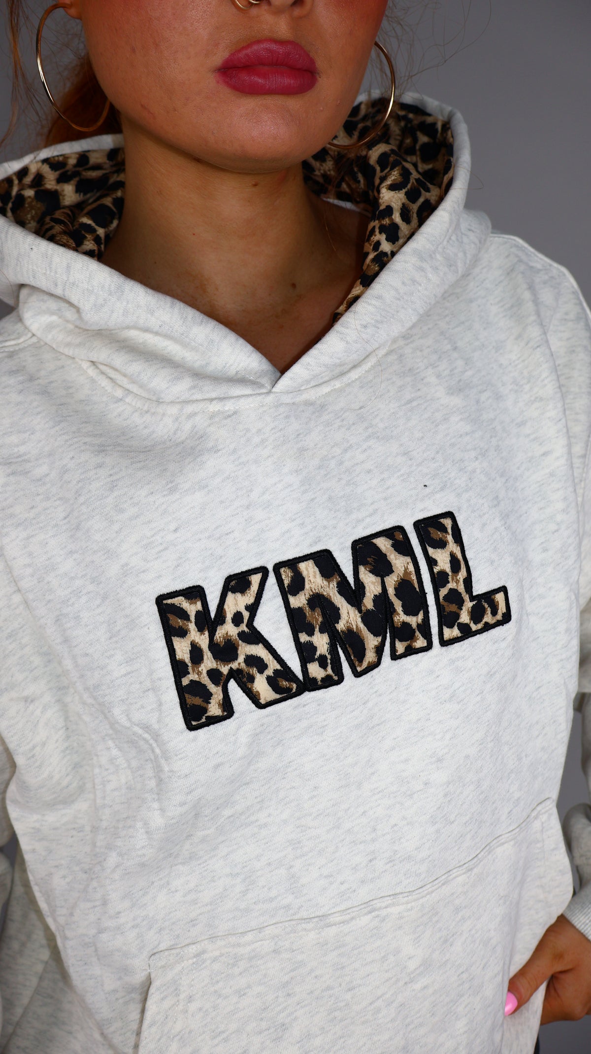 Fifi Fleece lined leopard hoodie