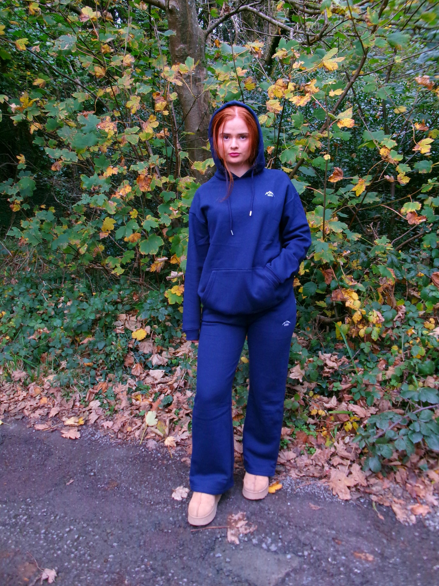 Niamh Navy 80% cotton fleece line set