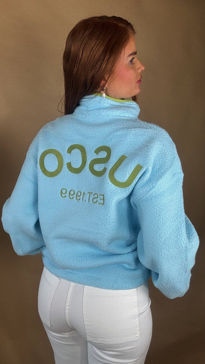 Niamh Balloon Sleeve fleece (pockets + drawstring)