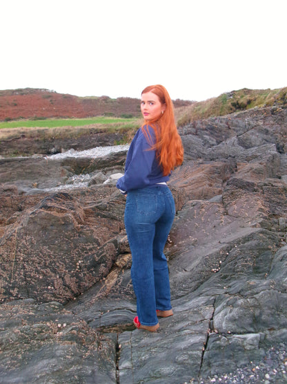 *subtle shimmer* STRETCHY JEANS*!!!! Mia High waist Straight Leg