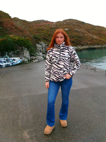 Nicole Pink Zebra fleece