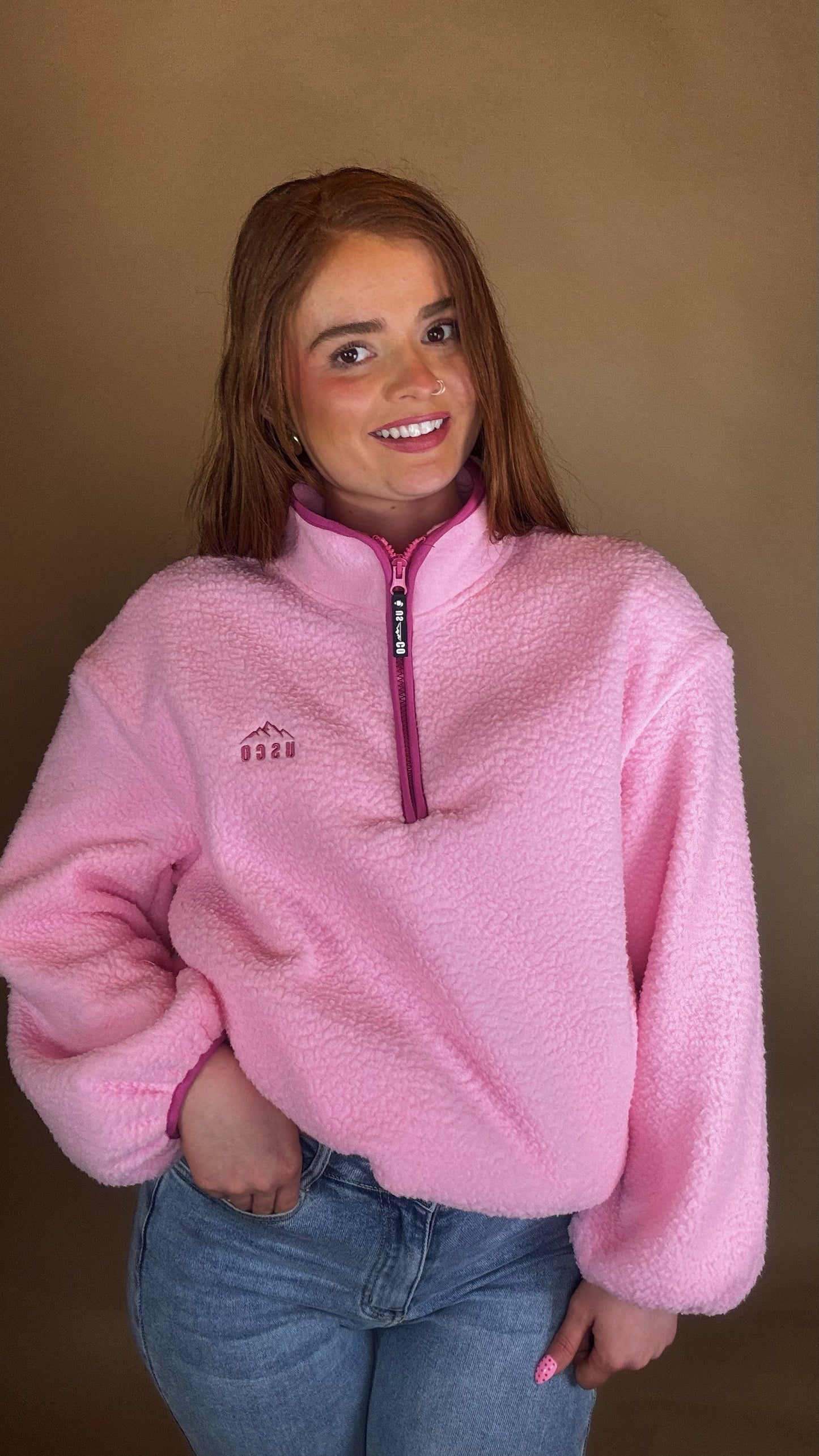 Megan super soft fleece Balloon sleeve *size down* Pockets & draw string